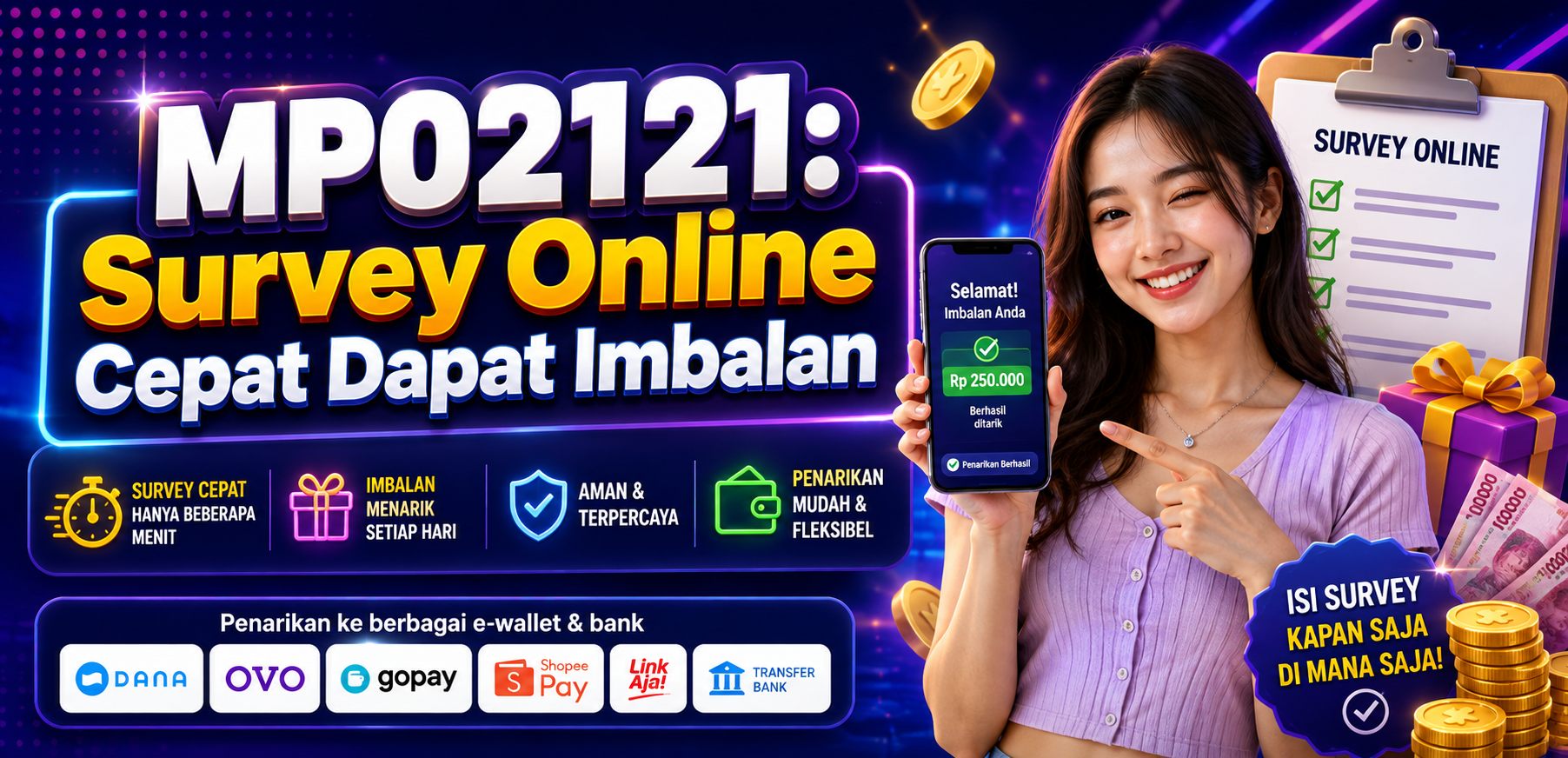 MP02121: Survey Online Cepat Dapat Imbalan